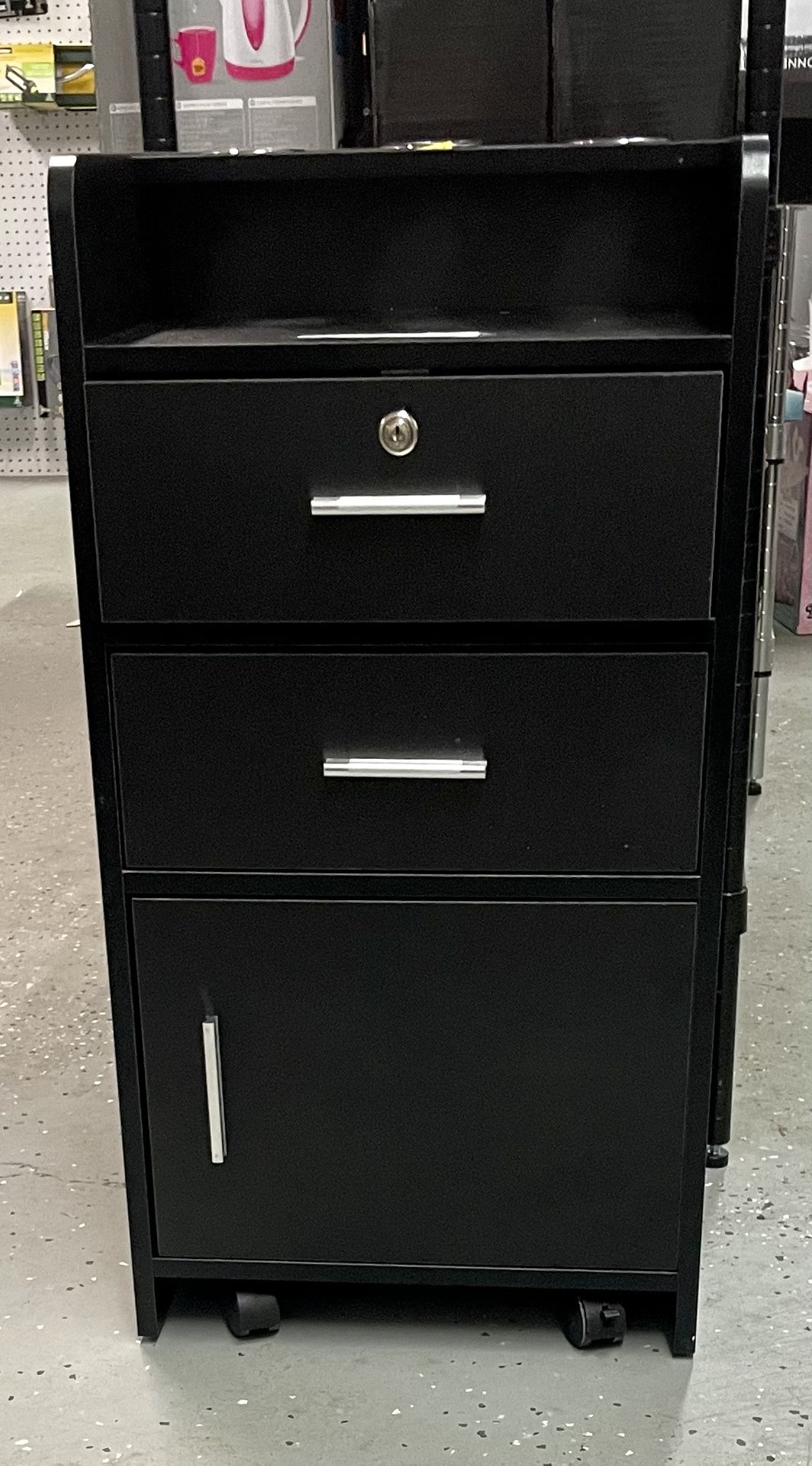 Rolling Hair Styling Station/Barber Cabinet