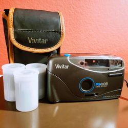 VINTAGE WORKING VIVITAR PS60DB PS 60 DB POINT AND SHOOT 35mm FILM CAMERA AUTO FOCUS W/CASE & EXTRA FILM