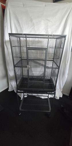 Small Animal Cage with stand with locking wheels