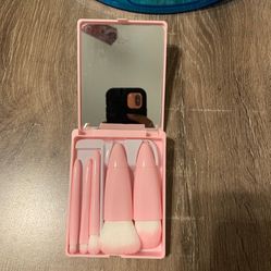 Pink Make Up Brush Set 
