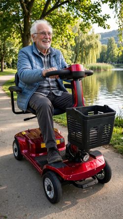 4-Wheel Electric Mobility Scooter Red