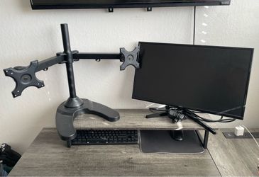 24” ONN Monitor + Dual Monitor Stand
