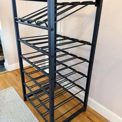 Classic Black Steel Wine Rack