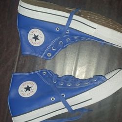 Blue Leather Converse Sz 11