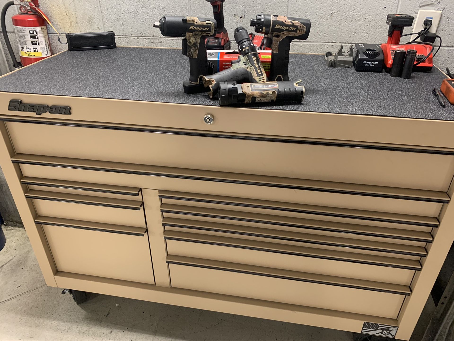 Snap on tool box