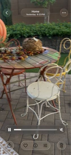 Adorable 4 chair bistro set