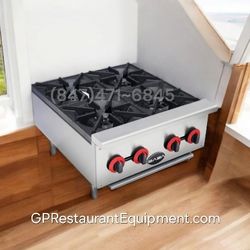 New Commercial Restaurant Counter 4 Burner Range Stove Hot Plate