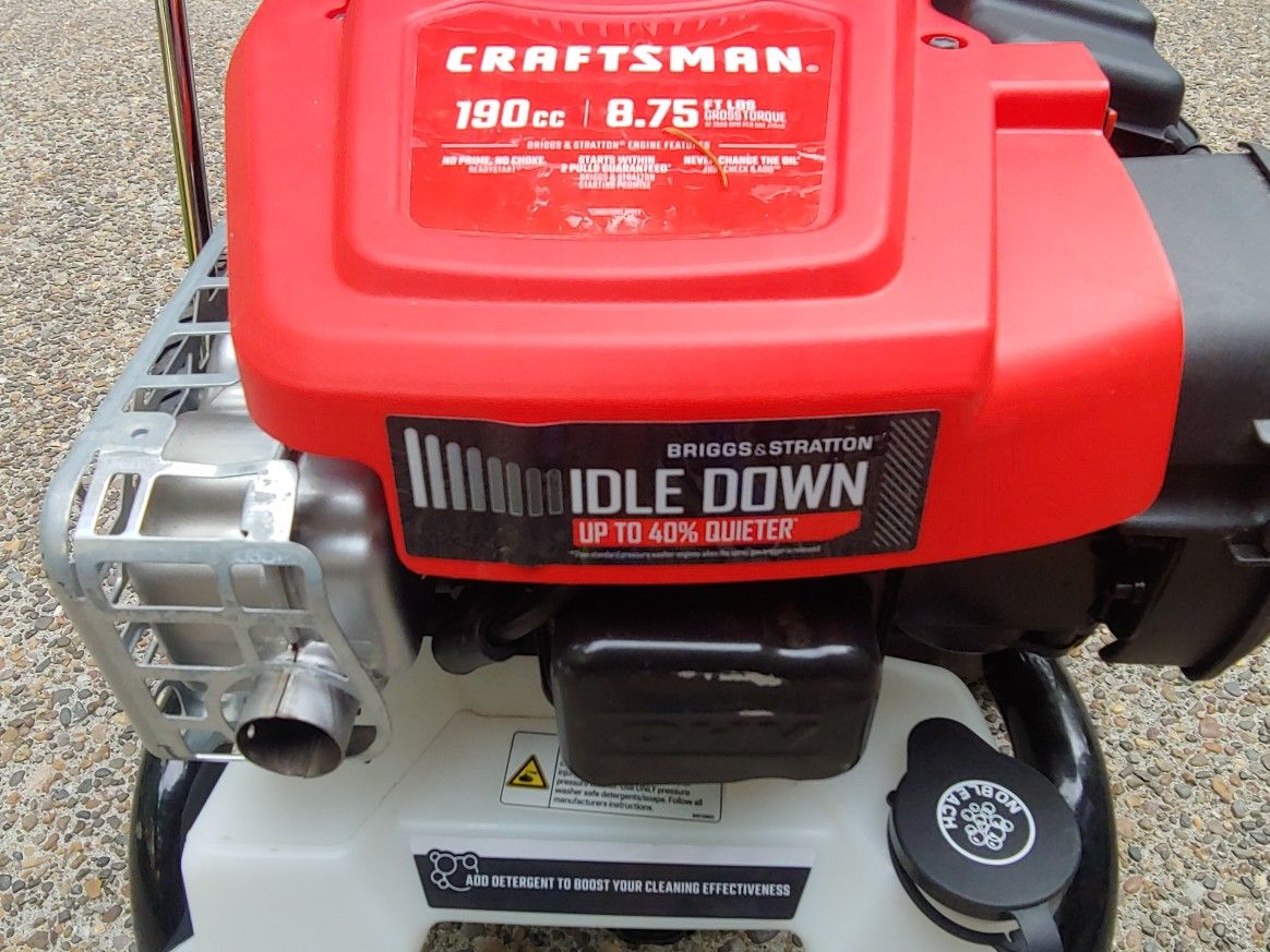 2020 Craftsman 3000 psi gas pressure washer idle down feature for Sale