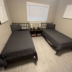 Twin Bed  Frame and 8” Mattress  $100  Each Set