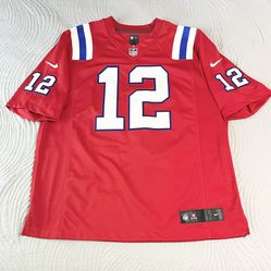 NFL New England Patriots TOM BRADY Red Throwback Nike Limited Jersey Men’s Sz XL