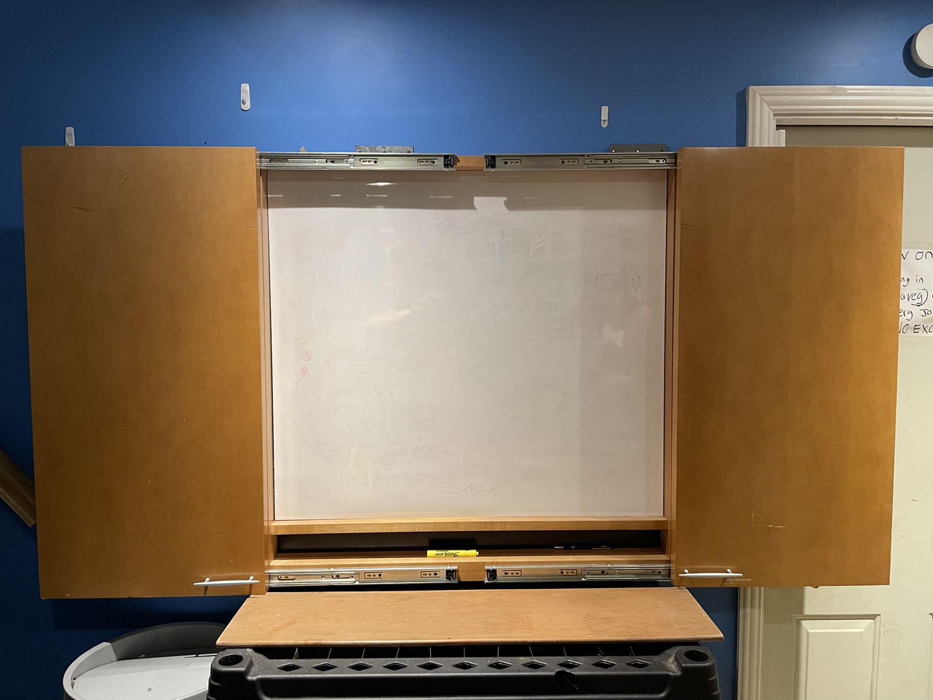 Boardroom Sliding Door Dry Erase Board Cabinet