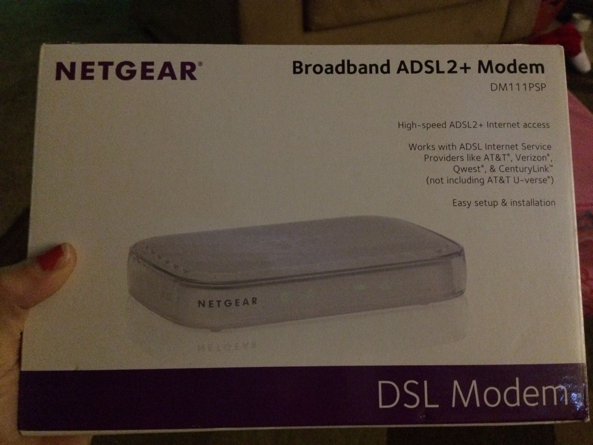 Netgear dsl modem everything in it including the disc u upload