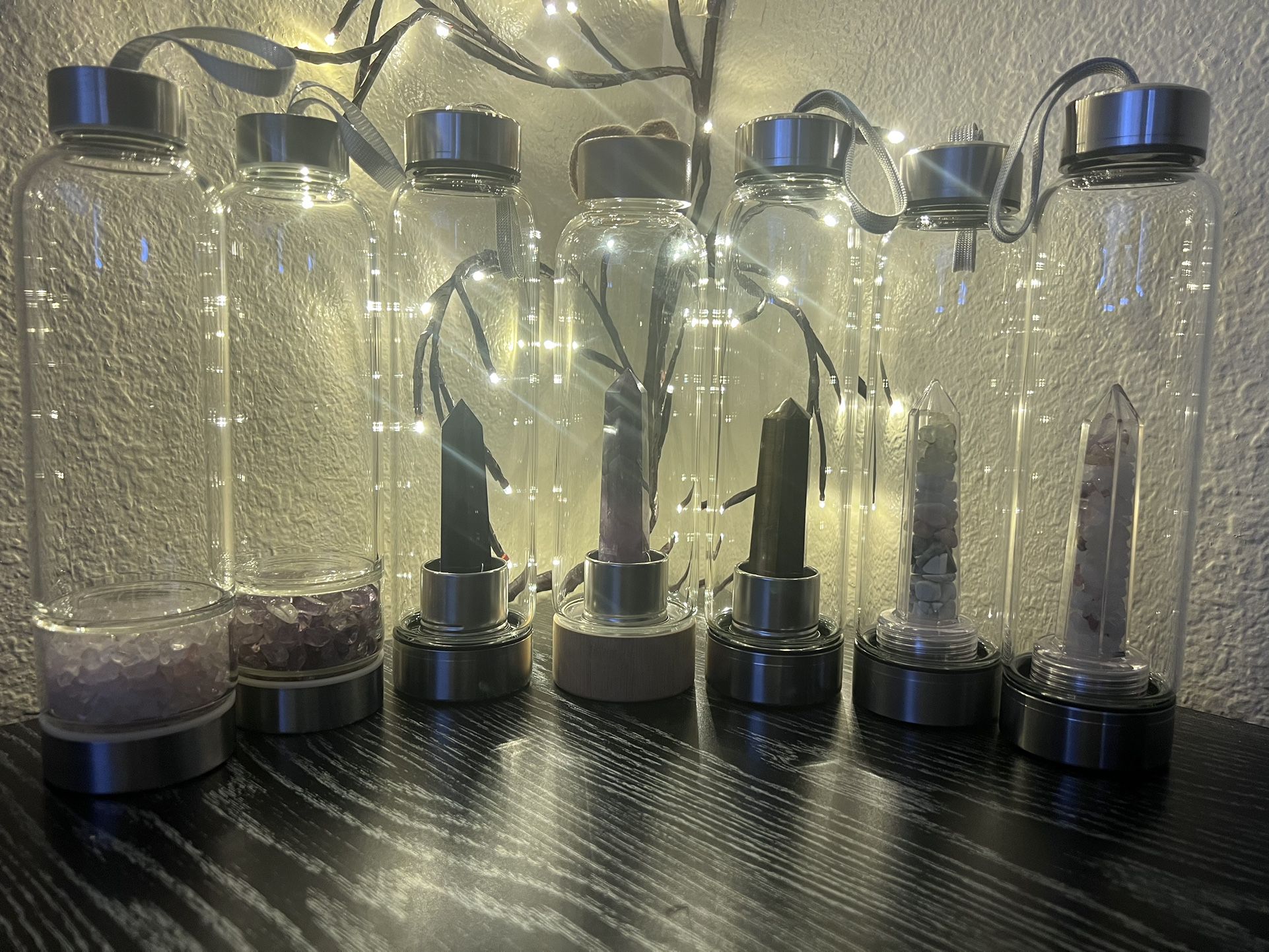 Energy Glass Crystal Water Bottles 