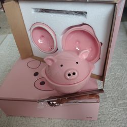 NEW Pink Pig Ramen Bowl Set (Ceramic) x2 - Jitzz