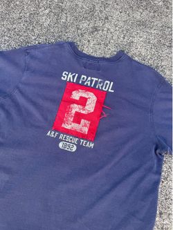 Abercrombie & Fitch blue ski patrol Y2K long sleeve shirt muscle fit XL