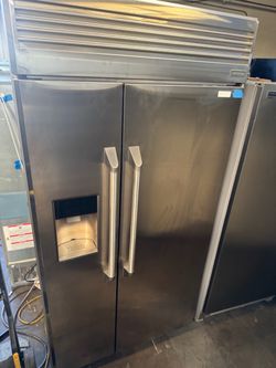 42” Monogram Stainless Steel Built-In Side-by-Side Refrigerator