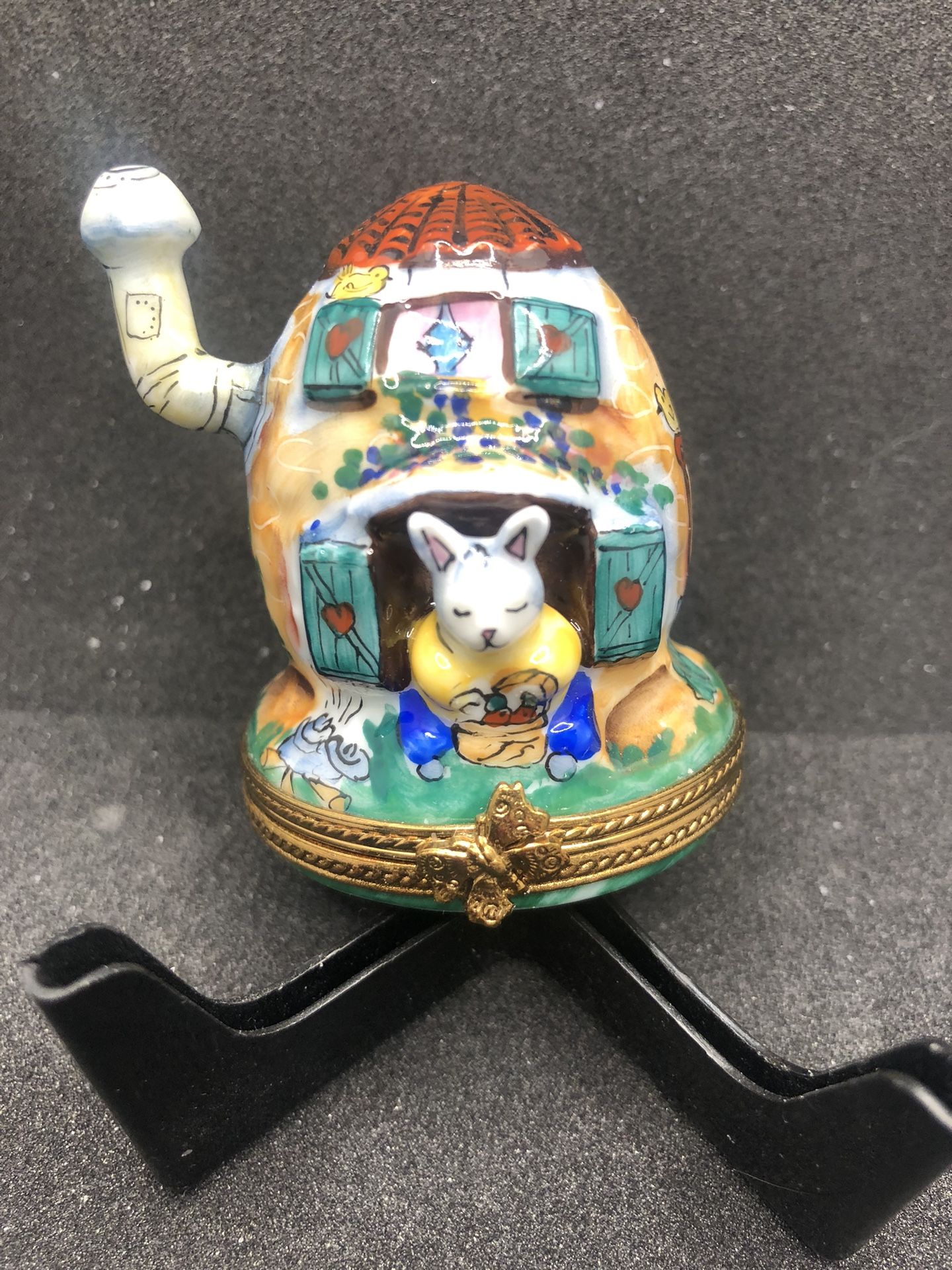 Limoge Bunny Egg House