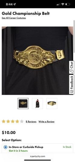 GOLD CHAMPIONSHIP BELT COSTUME ACCESSORY