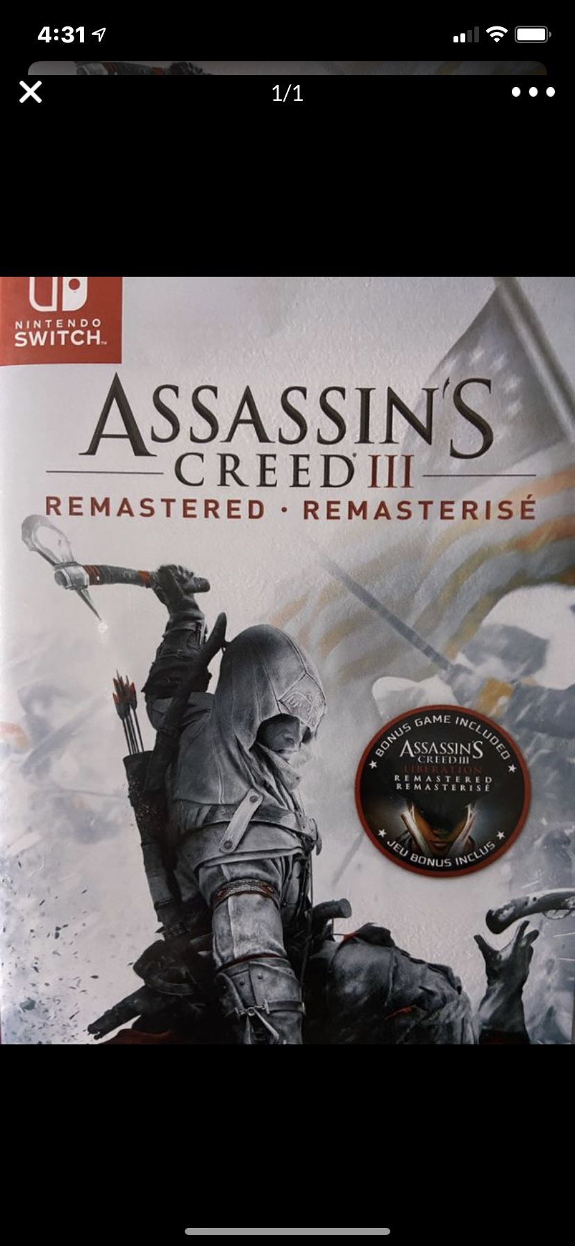 Nintendo switch assassin’s creed 3