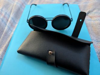 Camera Lens Metal Frame Sunglasses with Case