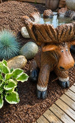 Moose Bird Bath