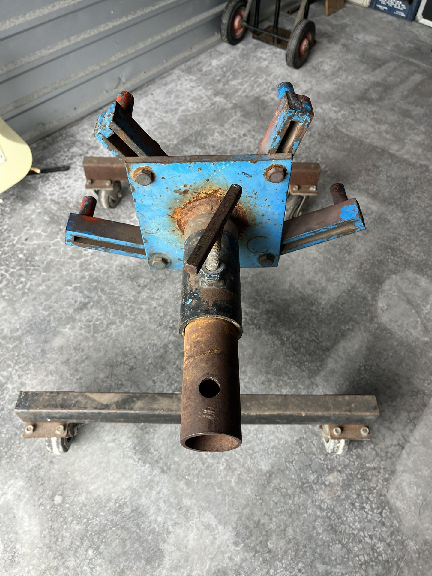 Custom Built Engine Stand On Wheels