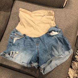Maternity Jean Shorts- Large