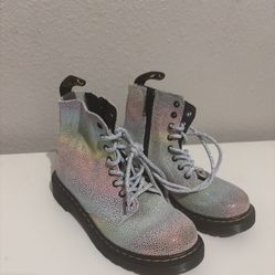 Dr Martens Rainbow Glitter Lace Up Boots 