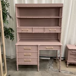 Henry-link Faux Bamboo Desk With Hutch 