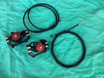 2 Mechanical Disc Brake Calipers Front & Rear W / MOUNT ADAPTER 