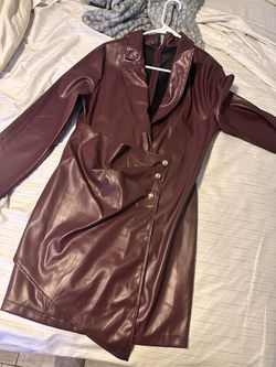 Brown Leather Dress