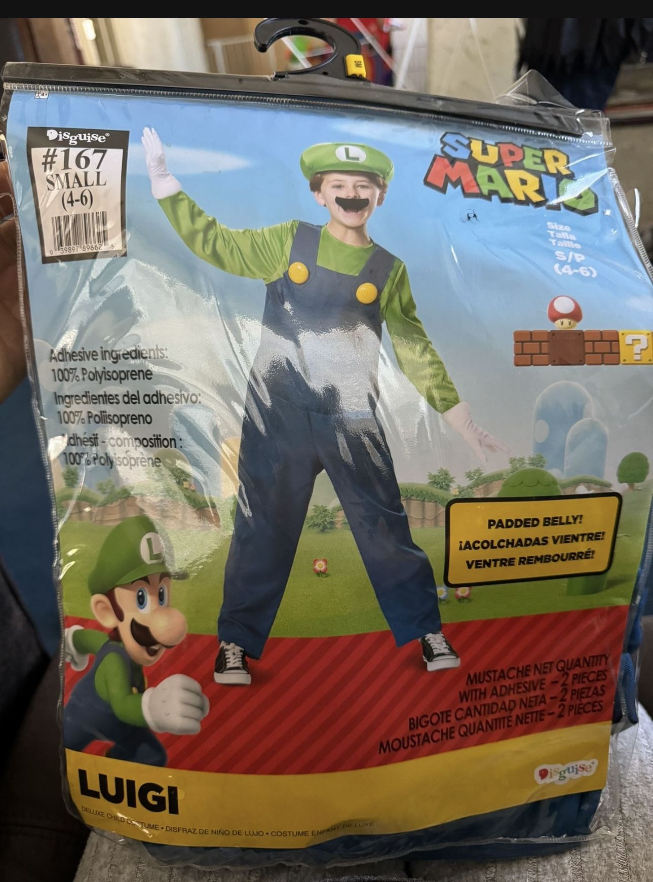 Luigi Costume Boy Super Mario
