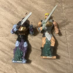 Masters of the Universe He-Man & Skeletor Rock Base Figures – Loose Set  ⸻  Description:  Pair of Masters of the Universe action figures featuring He-