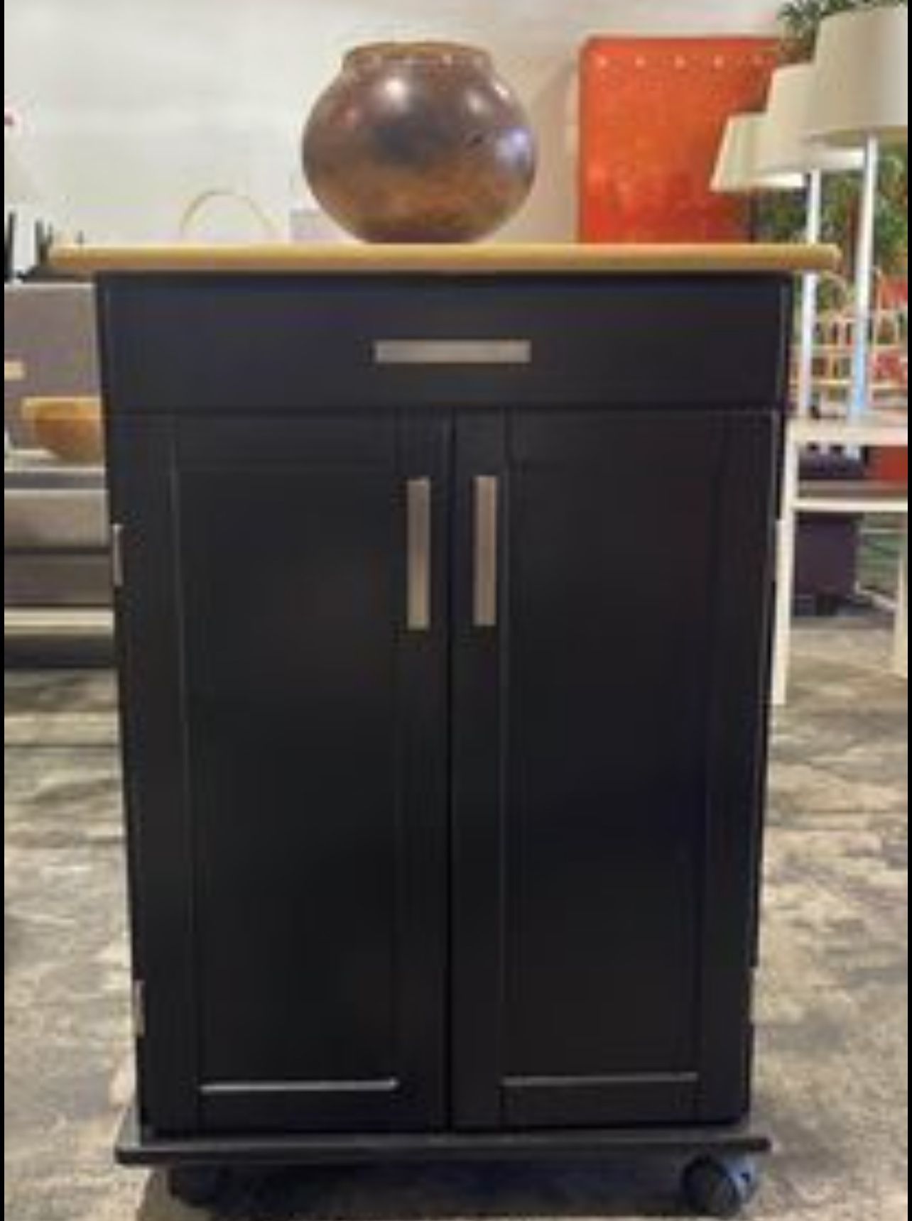 Kitchen Island Cart with Storage,Rolling Kitchen Island Side Table on Wheels with Worktop $60