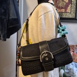 Coach Soho Signature Small Shoulder Flap Bag Y2k