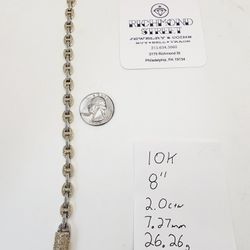 10k gold 2 tone diamond bracelet 