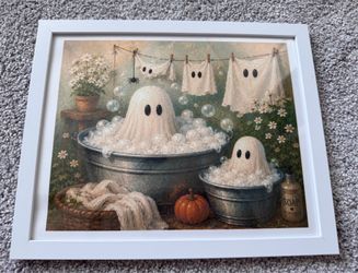 Ghost bubble bath laundry room/fall decor