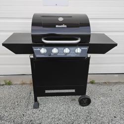 Nice Black Char- Broil Barbecue Grill With 4- Burners Tall Boy OEM Super Clean Like New. 
