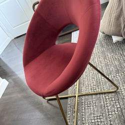 Burgundy Accent Velvet Lounge Chair - Amazon 