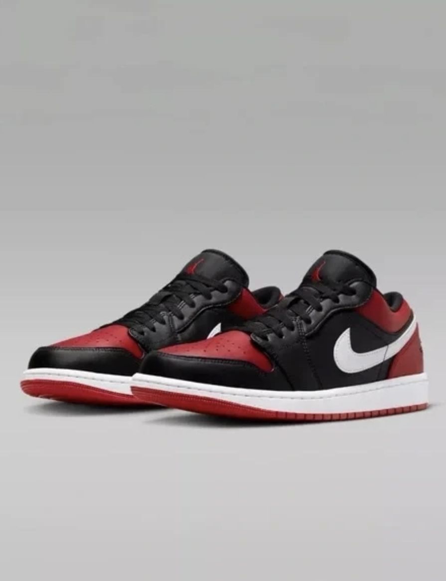 Air Jordan 1 Low 'Alternate Bred Toe' Black/White/Gym Red 553558-066 US12
