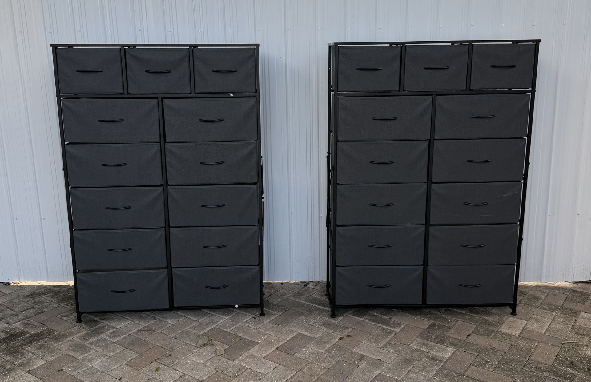 WLIVE storage organizer unit with 13 fabric drawers, with very high steel frame. I sell 1 for $35 or the 2 for $70... I can deliver