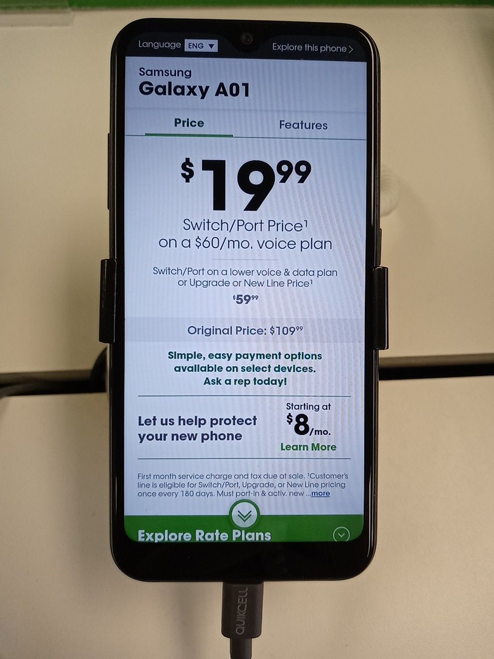 Samsung Galaxy A01 @ Cricket