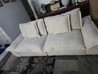Hudson - 104.33" Sailboat Deep Sofa Stain Resistant Cozy