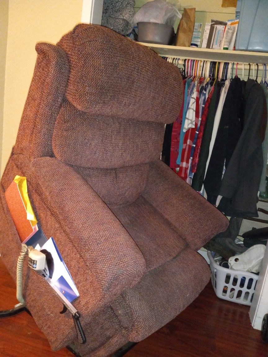 Almost New Lift  Chair Brown  $50.00 