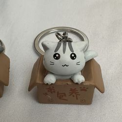 japanese cat keychain neko kitten key chain gift