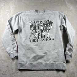 Taylor Swift The Eras Tour Crew Neck Women’s XL Gray Sweatshirt Pullover #2625