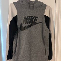 Nike Women's Sportswear Modern Hoodie CB Gray Black White Small Pullover