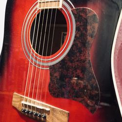 Red Foothills flat top guitar 🎸