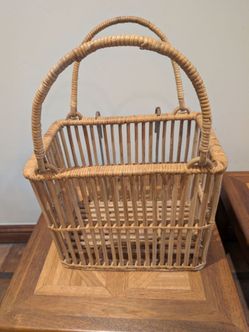 Bamboo and Rattan (Bike?)-Basket
