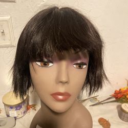 Cute Human Hair Bob Wig
